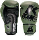 King Pro Boxing Bokshandschoenen - Platinum 3 - Echt leer - Groen / Zwart 16 oz