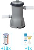 Bestway Flowclear - 3028 l/h Filterpomp - Incl. Filter Cartridge (II) & Teststrips