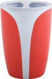MSV KANDY Serie Tumbler Tandenborstelhouder - Rood - Kunststof - 8x11 cm