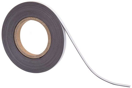 Maul Magneetband, zelfklevend, 10 m x 10 mm x 1 mm - Zwart