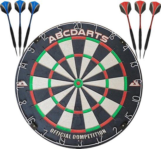 ABCDarts Professioneel Dartbord - incl. 2 sets Dartpijlen