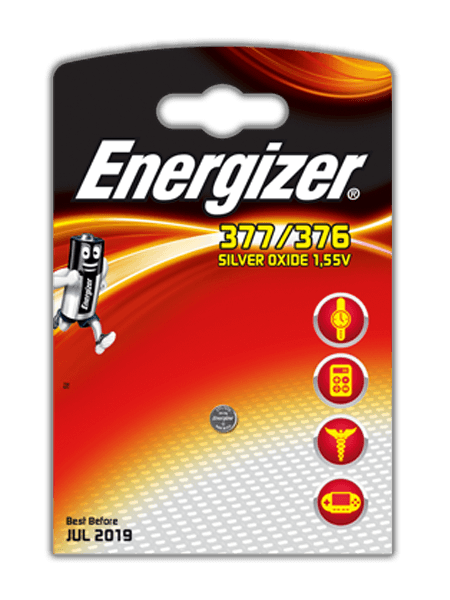 Energizer 377/376 1.55V Blister Metallic Huishoudelijke batterijen