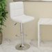 Maison Exclusive - Tabouret de bar en similicuir blanc