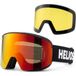 Helios View Magnet, skibril, zwart/rood