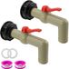Unyqoos® Set van 2 robuuste waterkranen voor IBC-containers en regentonnen