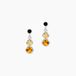 Boucles d'oreilles argent blanc Rosalie ambre