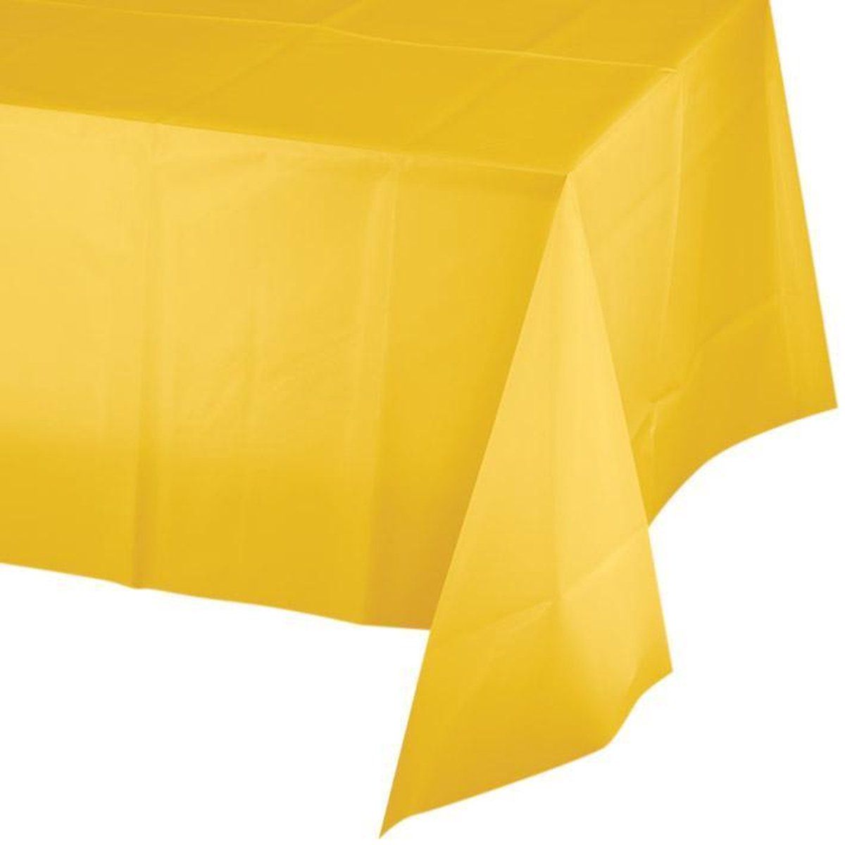 Creative Converting Zonneschijn Plastic Gevoerde Rechthoekig Document Tafelcover - Schoolbus Geel - 1 Pc