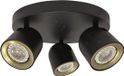 Freelight Spot solaire en saillie 3 lumières rond noir