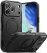 Ringke Alles - Hoesje Geschikt voor Apple iPhone 17 Pro - Compatibel met MagSafe / Qi2 - Rugged Back Cover - Beschermhoes 360° Draaibare Magnetische Standaard - Zwart