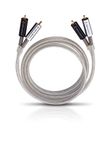 Oehlbach Silver Express 100 - Stereo Cinch Kabelset - 1 m - Zilver