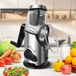 Unyqoos® râpe de cuisine rotative avec poignée et lames interchangeables