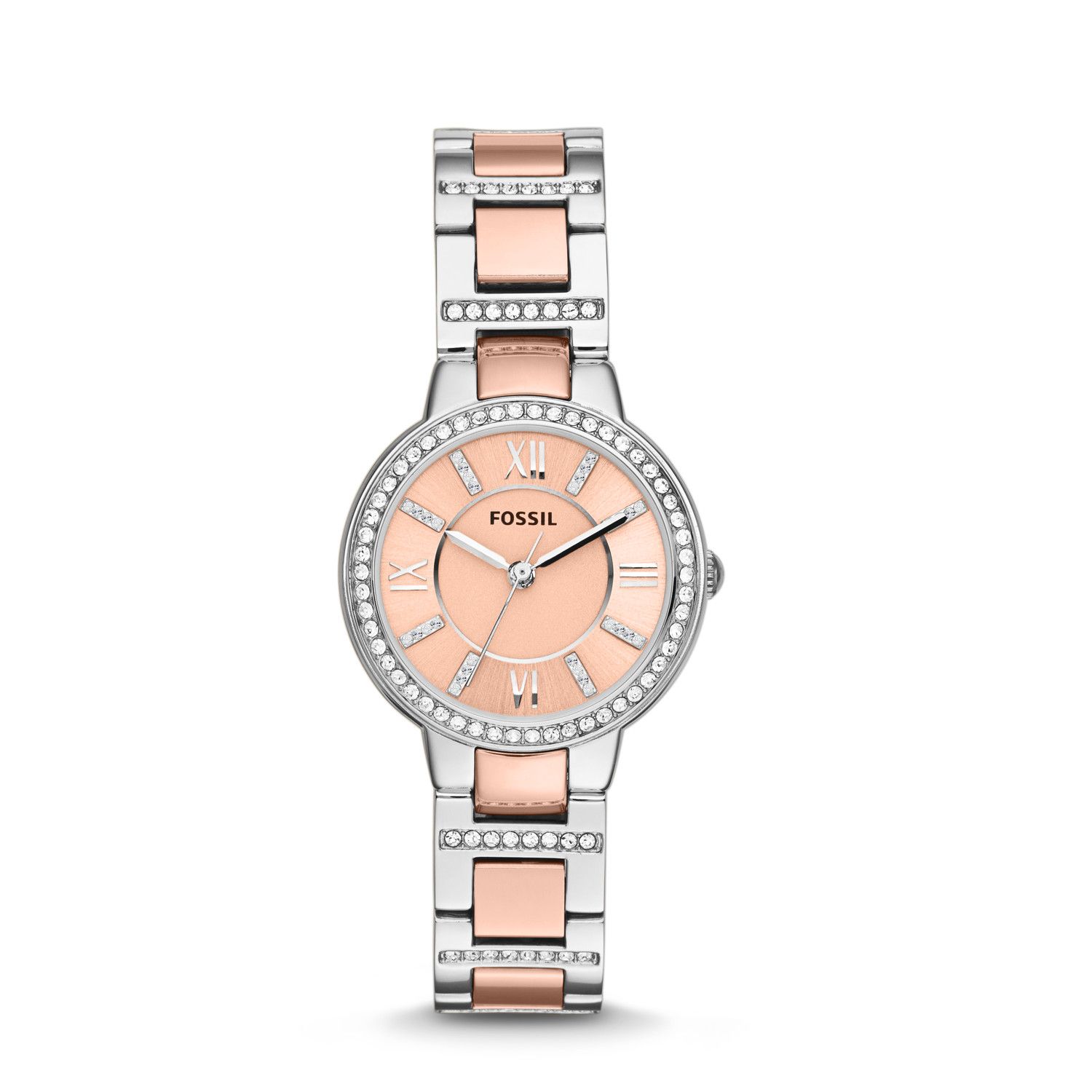 Fossil ES3405P horloge dames zilver 30 mm