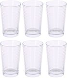 alpina Waterglazen Set 6 Stuks – Drinkglazen - Waterglas – Glazen Set Transparant Vaatwasserbestendig - Glas 220 ml