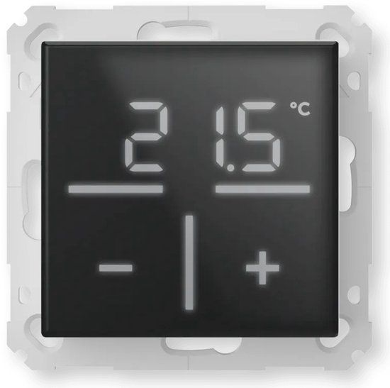 Homematic IP Glas Wandthermostaat met CO2-Sensor Zwart