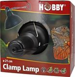 Hobby Terrano Clamp Lamp terrarium klemlamp 14 | 21 cm E27 Zwart/Zilver Aluminium/Keramiek