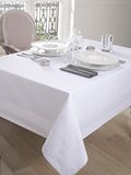 Damast CALITEX Damast tafelkleed, satijn, 180 x 180 cm, wit