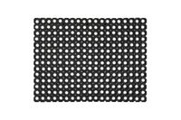 andiamo Deurmat van zacht rubber, deurmat huisingang, rubberen mat voor buiten, onderhoudsvriendelijk, weerbestendig en op maat te snijden, valbeschermmat, outdoor, vuilvangmat, 40 x 60 cm, zwart