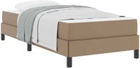 vidaXL Bedframe met matras Cappuccino 100 x 200 cm Stof