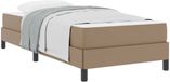 vidaXL Bedframe met matras Cappuccino 100 x 200 cm Stof
