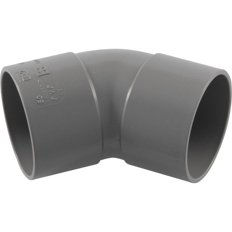 PVC bocht 45º 50mm 2x lijmmof