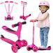 Evo Verstelbare driewiel kinderloopfiets 2-in-1, avec siège, rose