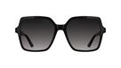 Calvin Klein Lunettes de soleil Femme CK25537S - Noir avec Verre Fumé Dégradé