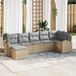 Maison Exclusive - Set de 7 coussins de banc de jardin, beige, en polyrotin
