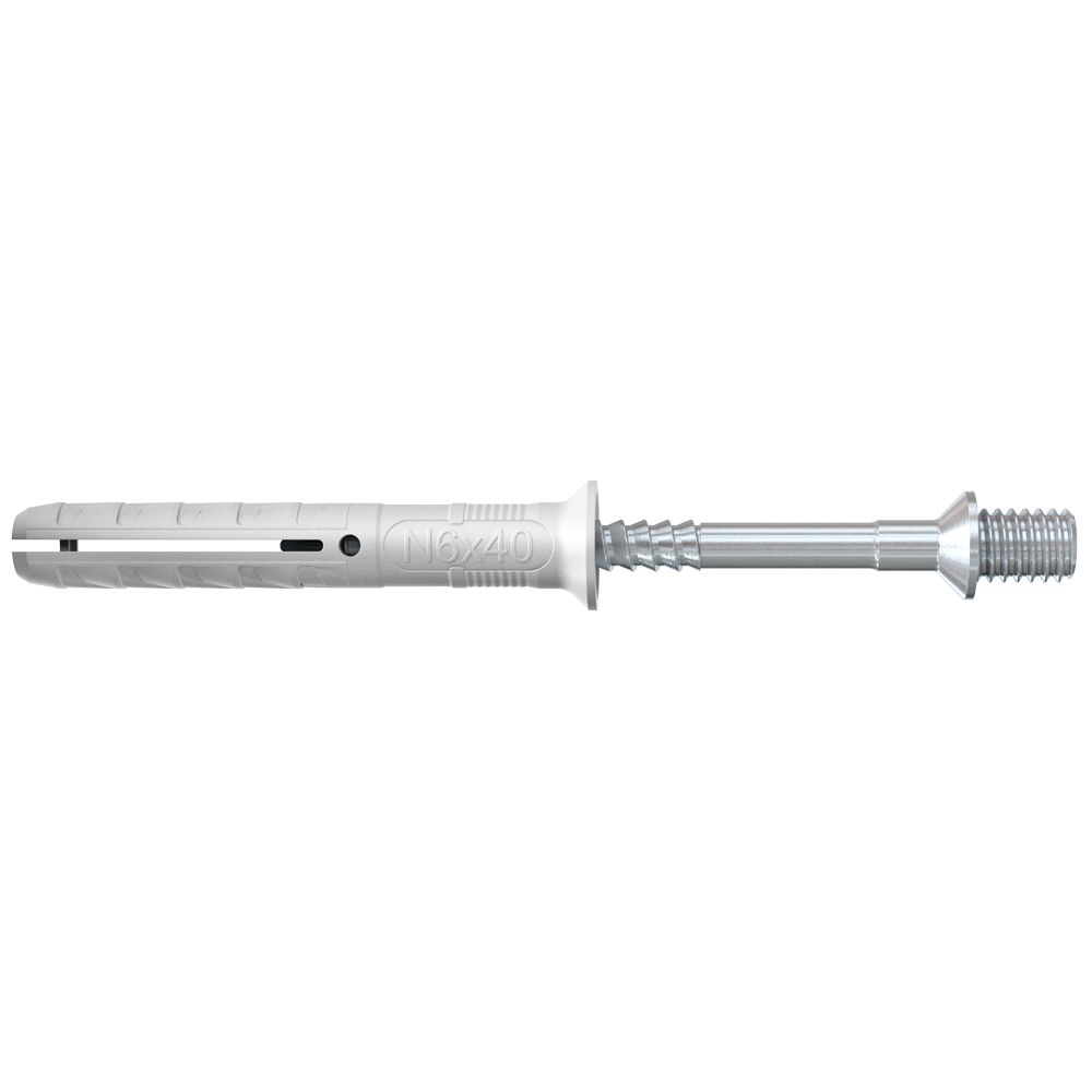 Fischer Nagelplug N 6 x 40/10 S M6 - 50 stuks - Zwart