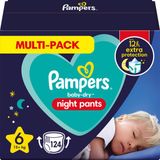 Pampers Night Pants - Maat 6 (15kg+) - 124 Luierbroekjes - Multi-Pack Nachtluiers