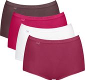 Sloggi Basic+ Maxi C4P Dames Onderbroek - ROOD BRUIN COMBINATIE (4 stuks)
