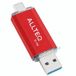 Allteq USB stick - Dual USB - USB C - 32 GB - Rood