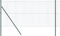 vidaXL Euro-hek met grondbevestiging 10 x 1,2 m PVC-Coated Staal Groen