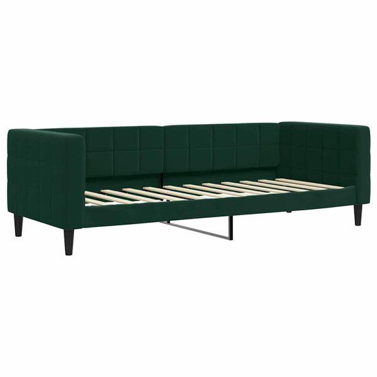 vidaXL Slaapbank fluweel donkergroen 80x200 cm