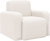 vidaXL Fauteuil Crèmekleurig Bouclé