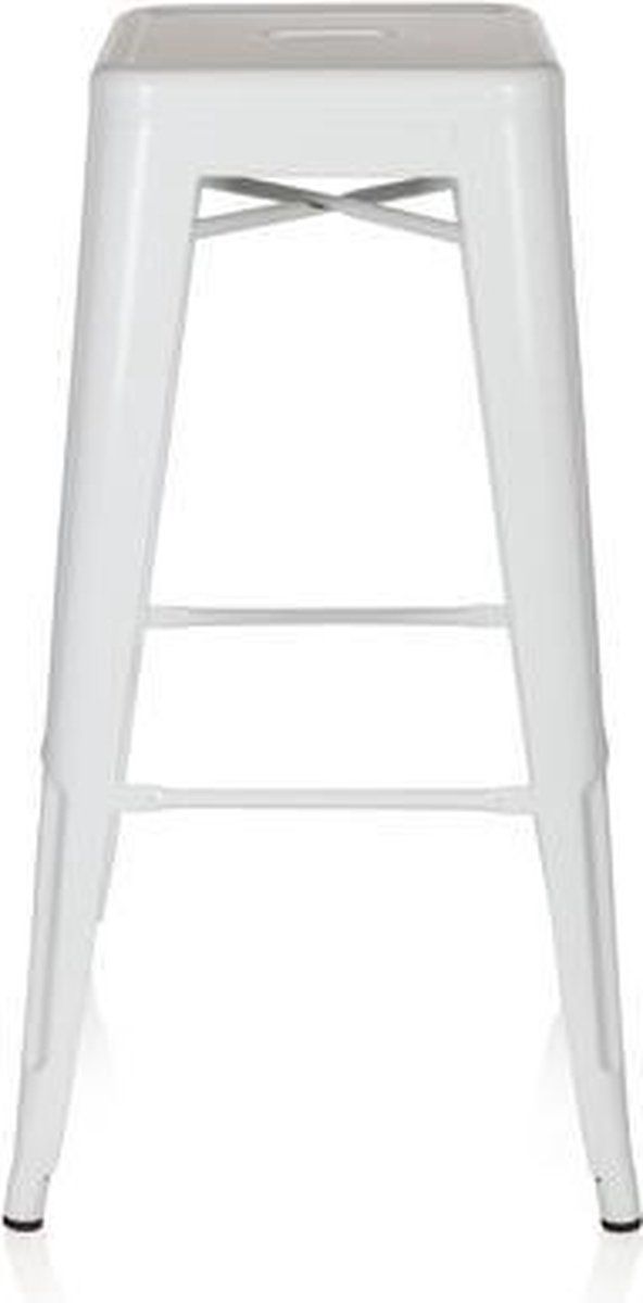HJH OFFICE Vantaggio High Barkruk - Wit - metaal - 4251084662301