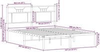 vidaXL Bedframe - zonder matras - bewerkt hout - bruin eikenkleur - 140x200 cm