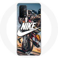 Nike Etui voor Oppo A74 5G Logo Wit Moto Wiel Maniacase