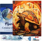 Figured'Art Diamond Painting set Volwassenen 40x50 cm met lijst Schildpad Art Deco