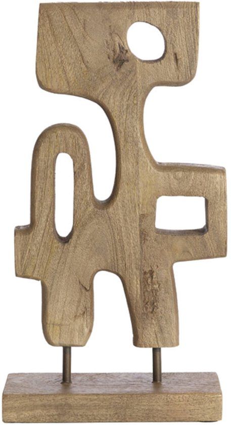 Light & Living SALA ornament op voet hout grijs donkerbruin 20x9,5x38,5 cm