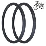 Ecovelo 2 stuks fietsbanden 24 x 1 3/8 inch massieve honingraatbanden voor e-bike harde PU-banden