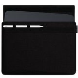 Adore June Klassieke zwarte tas 11 inch compatibel met iPad Pro 11 2024 2022 2021 / iPad Air 11 2024 / iPad Air 10.9 2020 met Pencil Pro/Pencil 2 houder