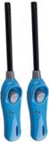 Merkloos / Sans marque Edco Eindhoven Bv Set van 2x stuks navulbare kaarsen / BBQ aanstekers 26 cm lichtblauw