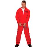 WIDMANN Milano Party Fashion gevangenenkostuum, overall, rood, gevangene