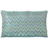 Alexandra House Living Blauw textielkussen, 30 x 50 cm
