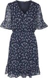 VERO MODA VMSMILLA 2/4 SHORT DRESS WVN GA Navy Blazer Robe Manches Courtes Col en V Polyester Printemps/Été 2025