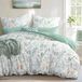 TRANKIELO® - Ensemble de literie 220x200 cm - Housse de couette en microfibre avec motif floral et 2 taies d'oreiller