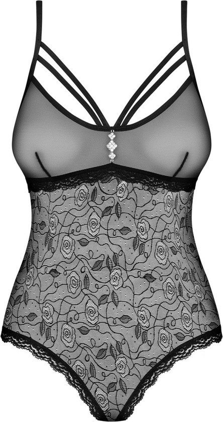 Obsessive body met Rozen Motief en Open Kruis - Wit - Maat L/XL