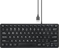 Perixx Periboard 432 Compact bedraad toetsenbord met grote letters – QWERTY/US – 70% toetsenbord