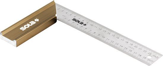 Sola SRB 200 Winkelhaak – 200 x 145 mm - Aluminium - RVS - Met maatverdeling