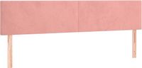 vidaXL Hoofdbord 180x5x78/88 cm Roze Fluweel